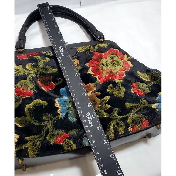 Tapestry Purse Unmarked Floral Design - Picture 9 of 16